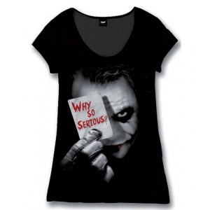 T-shirt femme Joker : Why So Serious? The Dark Knight