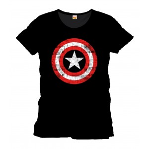 T-shirt Captain America noir