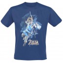Zelda Breath of the Wil T-Shirt Link with Arrow blue