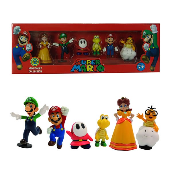 pack de 6 figurines super mario bros