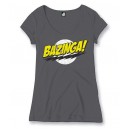 Ladies T-Shirt Bazinga grey - The Big Bang Theory