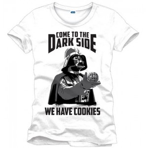 T-Shirt Star Wars : Come To The Dark Side Cookies blanc