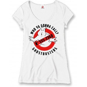 T-shirt SOS Fantômes femme Logo blanc